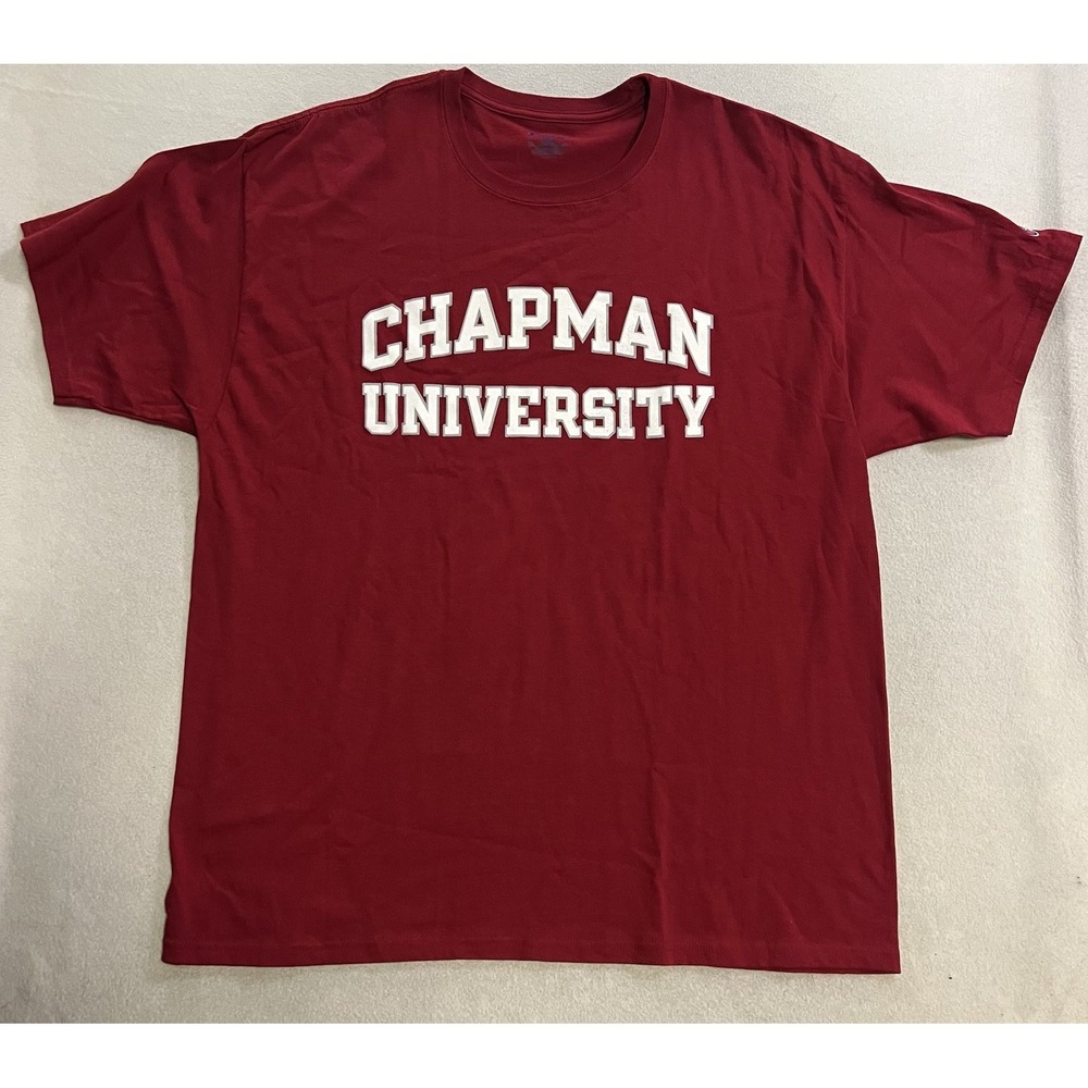 Chapman University Champion T-Shirt Men's 2XL Red Short Sleeve